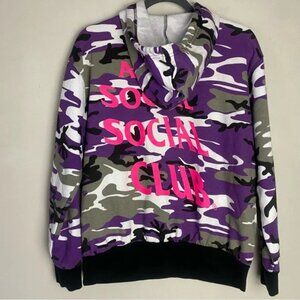 Anti Social Social Club True Colors Purple Camo Hoodie, Size Medium